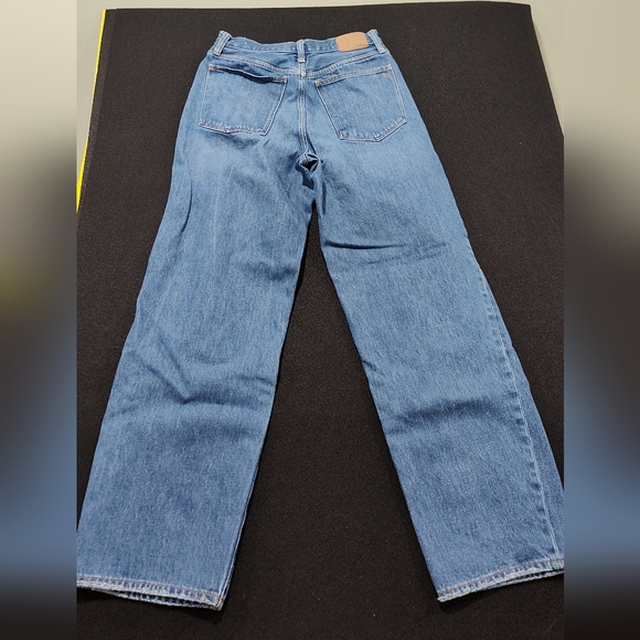 Madewell Women's Baggy Straight Classic Blue Denim Jeans, Size 28 - Picture 6 of 14